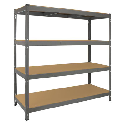 Monster Racking Q-Rax Garage Warehouse Utility Racking Heavy Duty Shelving Unit Bay 4 Tier Storage