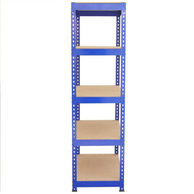 Monster Racking Q-Rax Heavy Duty Garage Storage Shelves, 200kg/shelf, Blue, 90cm x 182.5cm x 50cm