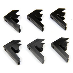 Monster Racking T-Rax Garage Shelving Bay Connector Clips, Pack of 6, Black