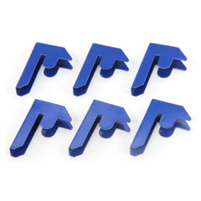 Monster Racking T-Rax Garage Shelving Bay Connector Clips, Pack of 6, Blue