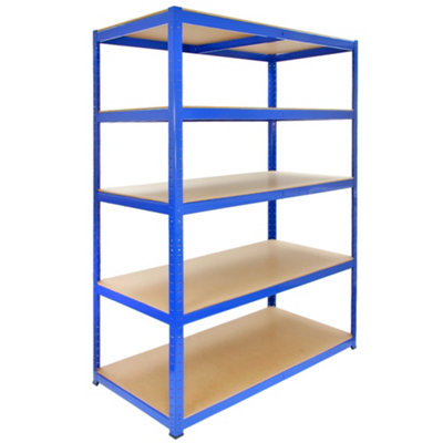 Monster Racking T-Rax Heavy Duty Racking / Metal Storage Shelving, 280 kilo/shelf, Blue, 120 x 182.5 x 60 centimetres