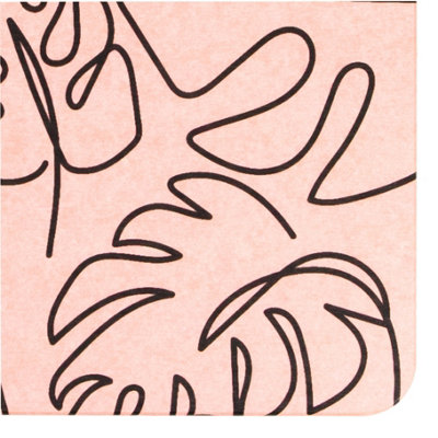 Monstera Pink Stone Non Slip Bath Mat - 4