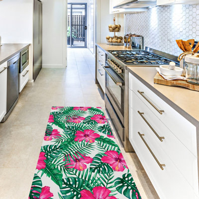 Monstera Vinyl Floor Mat 190x67cm