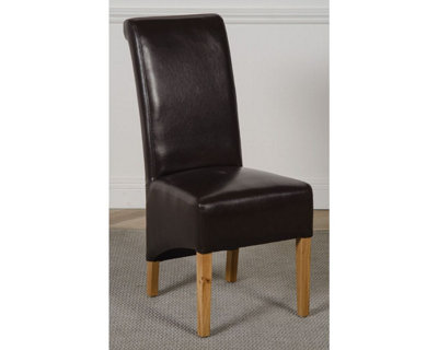 Montana Brown Leather Dining Chairs for Dining Room or Kitchen