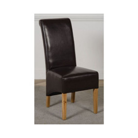 Montana Brown Leather Dining Chairs for Dining Room or Kitchen