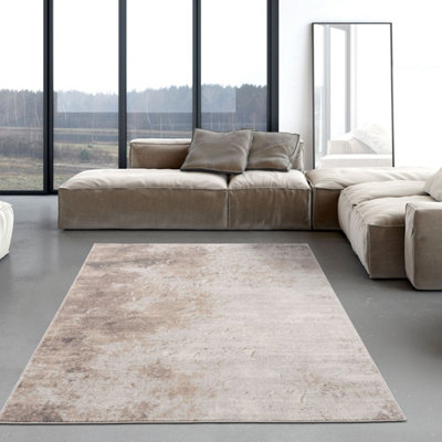 Montana Collection Modern Rugs in Brown 3728B DIY at B&Q