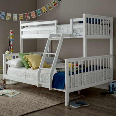 Montana Triple Bunk Bed Only - White 