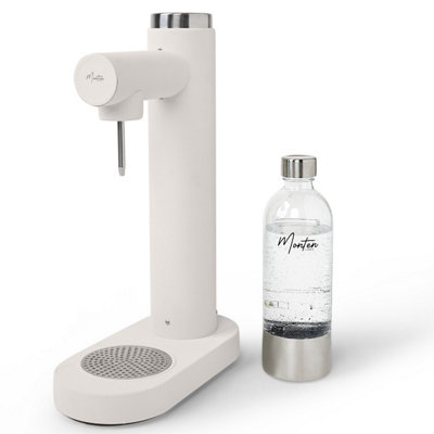 Monten Soda Stainless Steel Soda Maker with 900ml Bottle - White at B&Q