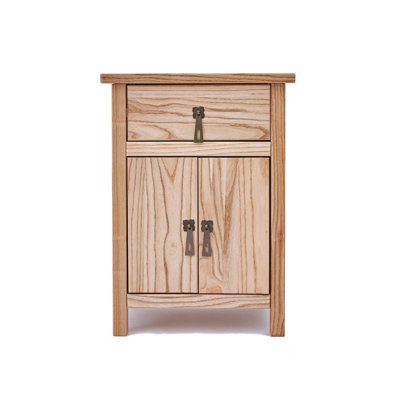 Montese 1 Drawer 2 Door Bedside Table Drop Handle