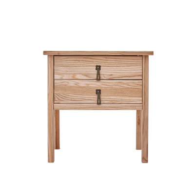 Montese 2 Drawer Bedside Table Drop Handle