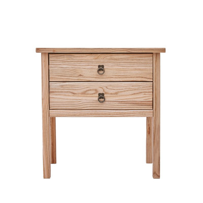 Montese 2 Drawer Bedside Table Ring Handle