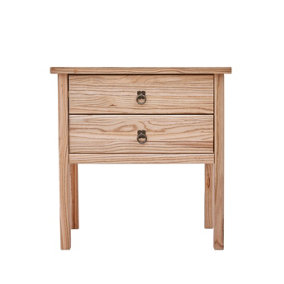 Montese 2 Drawer Bedside Table Ring Handle