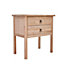 Montese 2 Drawer Bedside Table Ring Handle