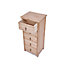 Montese 5 Drawer Narrow Chest of Drawers Drop Brass Handle
