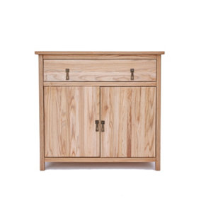 Montese Light Wood 1 Drawer 2 Door Sideboard Brass Drop Handle