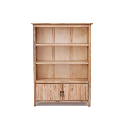 Montese Light Wood Bookcase with 2 doors 120x85x25cm