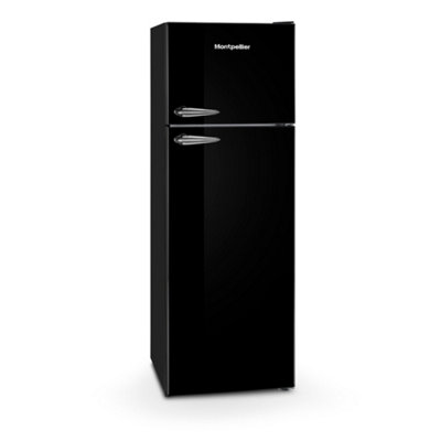 Montpellier MAB346EK 312litre RETRO Fridge Freezer Class E Black
