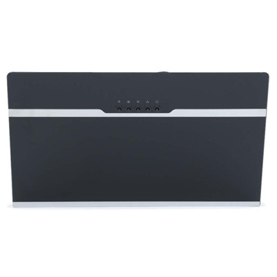 Montpellier MHD650BK 60cm Black Angled Glass Cooker Hood Kitchen ...