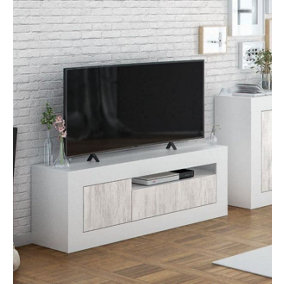 Montreal White And Wood Effect TV Unit