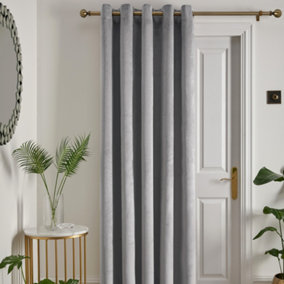 Montrose Velvet Blackout Eyelet Single Panel Door Curtain