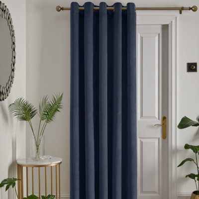 Montrose Velvet Blackout Eyelet Single Panel Door Curtain