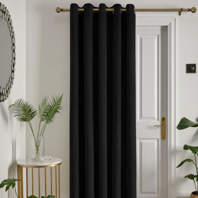 Montrose Velvet Blackout Eyelet Single Panel Door Curtain