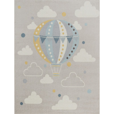 MONTY Kids Modern Multicolour/Grey Bedroom Area Rug 120 x 170 cm