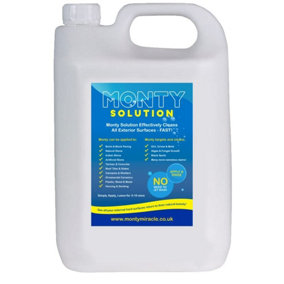 Monty Miracle Fast Patio Cleaner - 5 Litre Outdoor & Garden Surface Cleaner for Patio, Decking, Fencing, Stone, Concrete & Many