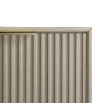 Monza 2 Door Sideboard with Fluted Panels Pale Ash