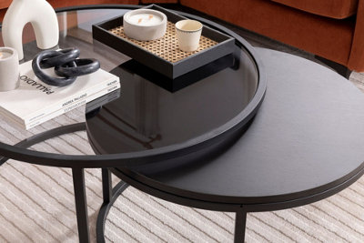 Ritz black set of deals 2 coffee tables