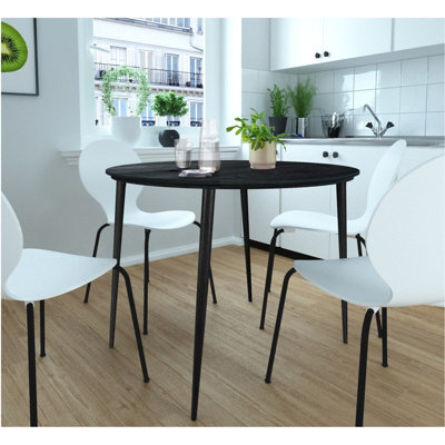 Monza Dining Table DIA100 cm in Black