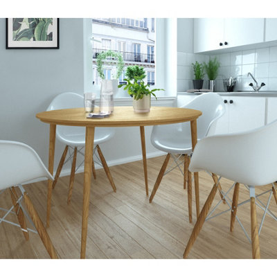 Monza Dining Table DIA100 cm in Oak Look