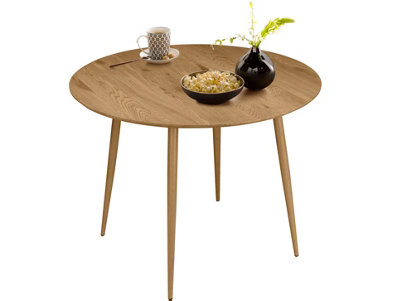 Monza Dining Table DIA100 cm in Oak Look