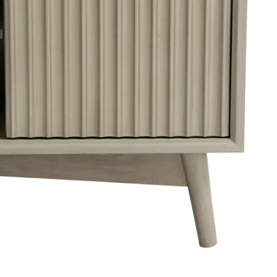 Monza Fluted TV Unit with Storage Pale Ash