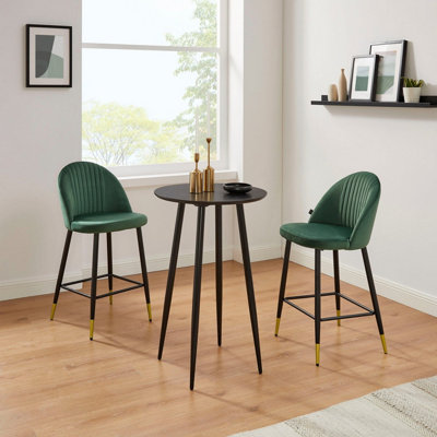 Monza Round Bar Table 60 cm in Black