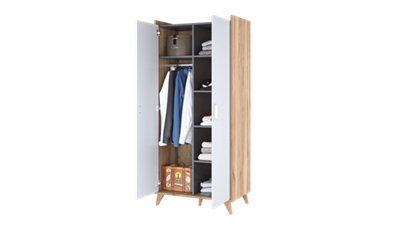 MOOD-01 Modern and Spacious Hinged Door Wardrobe - Stylish and Functional Bedroom Furniture (H)1870mm (W)85c0mm (D)510mm