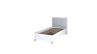 MOOD-11 Modern and Chic  Bed Frame EU Single, 90x200cm- Stylish Bedroom Furniture with Upholstered Headboard