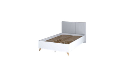 MOOD-12 Sleek and Vibrant  Bed Frame EU Small Double, 120x200cm - Stylish Bedroom Furniture with Upholstered Headboard