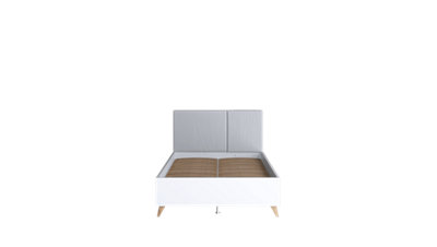 MOOD-12 Sleek and Vibrant  Bed Frame EU Small Double, 120x200cm - Stylish Bedroom Furniture with Upholstered Headboard