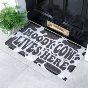 Moody Cow Pattern Doormat (70 x 40cm)
