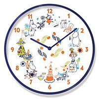 Moomin Wall Clock Blue/White/Orange (One Size)