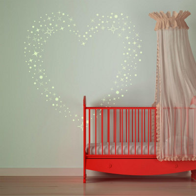 Stars Glow In The Dark ~ 50pcs Luminous Ceiling Plastic Ceiling & Wall