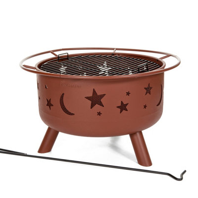 Moon and Stars Deluxe Firepit with Poker - 3