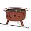 Moon and Stars Deluxe Firepit with Poker