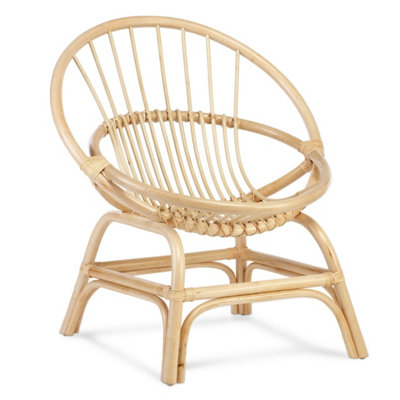 Moon Chair Indoor Rattan in Natural (H)84cm x (W)75cm x (D)63cm