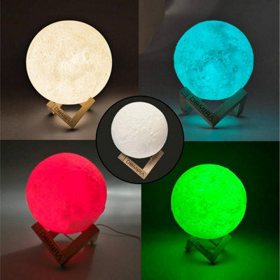 トトノエライト　TOTONOE LIGHT PLAIN MOON MOON moon-lamp-18cm-16-colour-rgb-