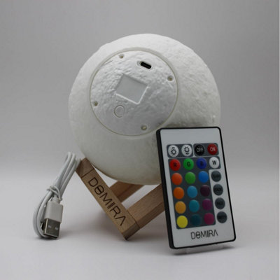 Moon Lamp 18cm, 16 Colour RGB Rechargeable Night Light with Remote