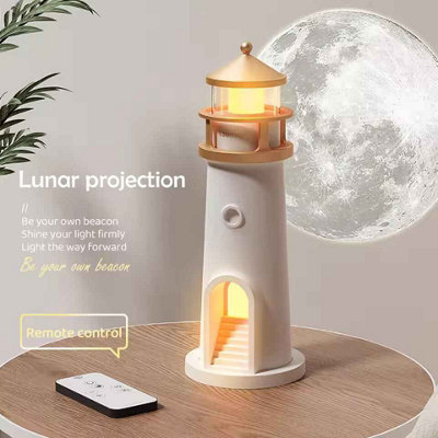 Moon Projection Lighthouse Night Light with Bluetooth