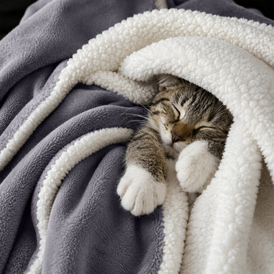 Moonlight Bedding Sherpa Fleece Reversible Throw Blanket for Sofa Bed ...