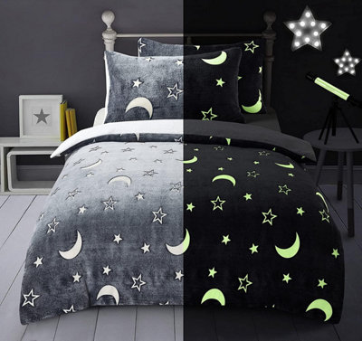 Glow in the dark star duvet cover best sale